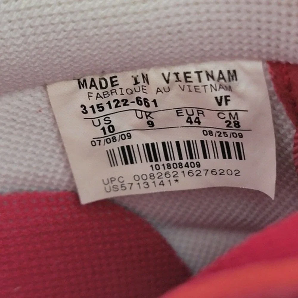 Nike Air Force 1 One 82 Low Men's Shoes Size 10‎ White/Red 315122-661 Lace-Up